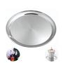 Imagem de Bandeja Garçom Inox Redonda Profissional 35 cm Restaurante