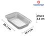 Imagem de Bandeja Marmita Marmitex Alumínio Retangular Descartável com Tampa PET Thermoprat - 750ml - 50 unidades