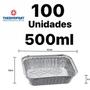 Imagem de Bandeja Marmitex 500ml Alumínio - 100 Unidades Thermoprat