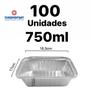 Imagem de Bandeja Marmitex 750ml Alumínio - 100 Unidades Thermoprat