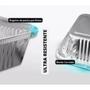 Imagem de Bandeja Marmitex Alumínio Retangular 1500ml - 100 Unidades (Ideal Para Microondas)