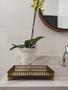 Imagem de Bandeja Multi B090 Uso Ouro Velho Lavabo Espelhada Banheiro Luxo Sala Aparador Decoração