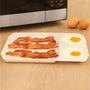 Imagem de Bandeja p/Fazer Bacon e Ovos no Microondas Café Da Manhã