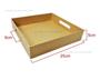 Imagem de Bandeja Quadrada com Alça Lateral 25x25x5 Mdf Madeira