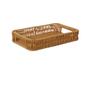 Imagem de Bandeja Rattan Retangular com Alça Autumn 25x15x4,5cm - Hauskraft