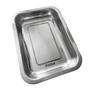 Imagem de Bandeja Retangular Aço Inox Restaurante Procedimento 31x21x4