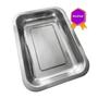 Imagem de Bandeja Retangular Aço Inox Restaurante Procedimento 31x21x4