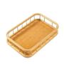 Imagem de Bandeja Retangular bambu Vazada - Dolce Home 38cm x 26cm