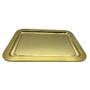 Imagem de Bandeja Retangular Dourada Fineza em Aço Inox 35cm x 24cm