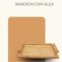 Imagem de Bandeja Retangular em Bambu com Alça para Servir M 39x27cm 320 - Infinite