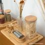 Imagem de Bandeja Retangular em Bambu com Alça para Servir M 39x27cm 320 - Infinite