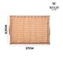 Imagem de Bandeja Retangular em Rattan Com Alça Nature 37x27cm Wolff
