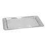 Imagem de Bandeja Retangular Travessa Classica Em Aço Inox 30cm Servir Cha Cafe - Class Home