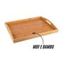 Imagem de Bandeja Servir Café da Manhã Lanche Retangular Bambu 40x30cm