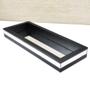 Imagem de Bandeja -SLIM CLÁSSICA- Espelhada Lavabo Banheiro pés silicone Madeira cor PRETA - 12x32x4