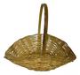 Imagem de Bandejão De Bambu Oval Cesta Fraldeira Vime Palha Com 48cm