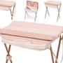 Banheira de Bebê Plástica Galzerano Classic 7045 com Trocador e Suporte Rosê Imagem de Banheira de Bebê Plástica Galzerano Classic 7045 com Trocador e Suporte Rosê