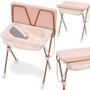 Banheira de Bebê Plástica Galzerano Classic 7045 com Trocador e Suporte Rosê Imagem de Banheira de Bebê Plástica Galzerano Classic 7045 com Trocador e Suporte Rosê