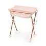 Banheira de Bebê Plástica Galzerano Classic 7045 com Trocador e Suporte Rosê Imagem de Banheira de Bebê Plástica Galzerano Classic 7045 com Trocador e Suporte Rosê