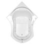 Imagem de Banheira Hidromassagem Astra Imperiale Luxo 215cmx170cmx56cm - 04 Jatos Gel Coat P4 Sem Aquecedor