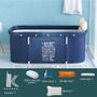 Imagem de Banheira Ofurô Dobrável Portátil Retangular PVC Com Encosto Inflável Laundry Rules VG+