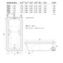 Imagem de Banheira Retangular Tefé COMPLETA com hidro em acrílico
