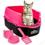 Imagem de Banheiro Caixa De Areia Para Gatos Sanitário Pet C/ Acessórios