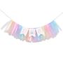 Imagem de Banner de cadeira alta LINLULU Pastel Rainbow 1st Birthday Girl