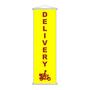 Imagem de Banner Delivery Entrega Cliente Amarelo Serviço 100x30cm