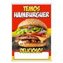 Imagem de Banner Divulgação Temos Hamburguer Hamburgueria Lanche