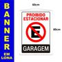 Imagem de Banner em Lona Com Bastão 60x80cm Proibido Estacionar