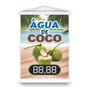 Imagem de Banner em lona para vender e divulgar Água de coco preço editável. Uso interno e externo