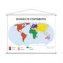 Imagem de Banner Mapa Escolar Divisão De Continente Geografia 100X80Cm