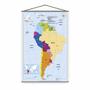 Imagem de Banner Pedagógico Escolar Mapa América do Sul 80x50cm