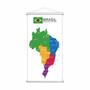 Imagem de Banner Pedagógico Mapa Estados e Capitais do Brasil 120x60cm