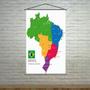 Imagem de Banner Pedagógico Mapa Estados E Capitais Do Brasil 120X65Cm