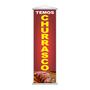 Imagem de Banner Temos Churrasco Carne Serviço Lona Vermelho 100x30cm