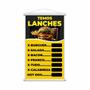 Imagem de Banner Temos Lanches Hamburguer Xis Comida Preço 60X40Cm