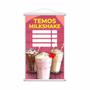 Imagem de Banner Temos Milkshake Diversos Sabores Preço 80x50cm