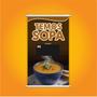 Imagem de Banner Temos Sopa Restaurante Preço Preto Lona 60x40cm