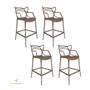 Imagem de Banqueta Allegra Top Chairs Fendi - kit com 4