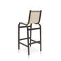 Imagem de Banqueta Alta Com Encosto Tela Sling - Marrom/Bege