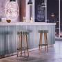Imagem de Banqueta Banco Alto Berlin Suede Cardan Bar Cozinha Pés Madeira Ms Decor