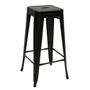 Imagem de Banqueta Bistrô Ferro Loft Banco 76 cm Inova Moderno Luxo Cor Preto Cozinha Churrasqueira 