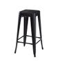 Imagem de Banqueta Bistrô Ferro Loft Banco 76 cm Inova Moderno Luxo Cor Preto Cozinha Churrasqueira 