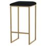 Imagem de Banqueta Decorativa Billie Base Gold Suede Preto G41 - Gran Belo