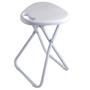 Imagem de Banqueta Dobrável com Alça Banquinho 80Kg Assento Branco para Camping Pesca Casa Montagem Fácil Multiuso
