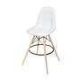 Imagem de Banqueta Eames Botone Cor Branca Base Madeira 1,13 MT (ALT) - 51765