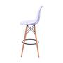 Imagem de Banqueta Eames Policarbonato Incolor Base Madeira 1,13 MT (ALT) - 51757