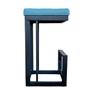 Imagem de Banqueta Londres Base de Ferro Sued Azul Tiffany - D'Classe Decor